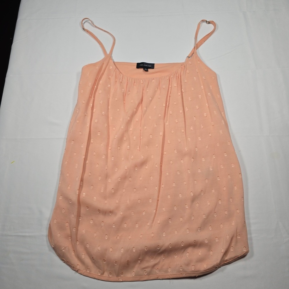 Whimsy Cottagecore Limited Peach‎ Clip Dot Camisole Top Women Small Lined S